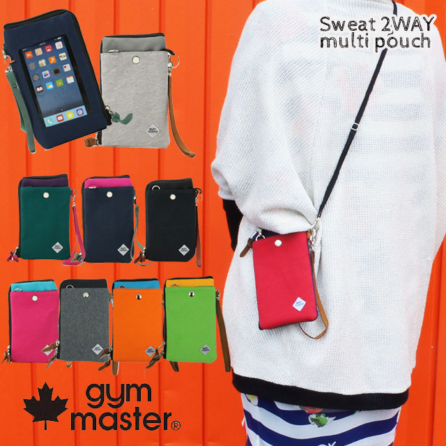 楽天市場 メール便送料無料 ジムマスター Gymmaster メンズ レディース ポーチ G スウェット2wayマルチポーチ スマホケース 財布 カードケース 小銭入れ Evid 3 シューマートワールド