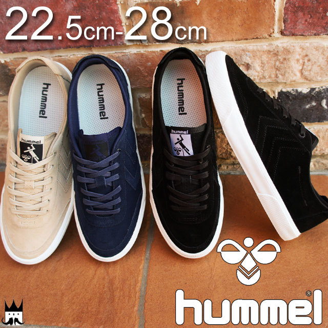 楽天市場 あす楽 送料無料 ヒュンメル Hummel メンズ スニーカー 65 098 ストックホルム スエード ロー ブラック ピーコート ノーマッド Evid シューマートワールド