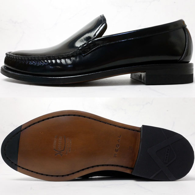 【楽天市場】【送料無料】リーガル 靴 メンズ REGAL ビジネスシューズ 革靴 紳士靴 ヴァンプ スリッポン ブラック 黒 ダークブラウン
