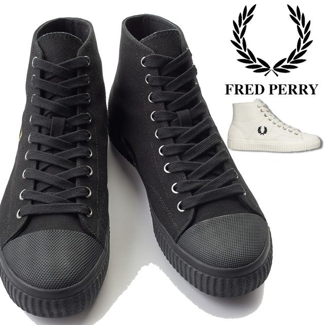 楽天市場 あす楽 フレッドペリー Fred Perry メンズ スニーカー ヒューズ ミッド キャンバス ハイカット スニーカー カジュアルシューズ 靴 タータンチェック 月桂樹 ホワイト ブラック B8110 送料無料 父の日 Evid シューマートワールド