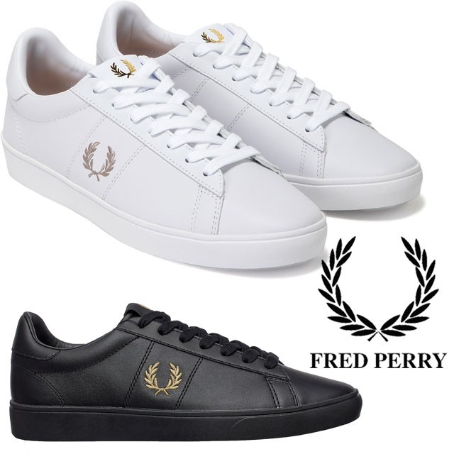 楽天市場 あす楽 フレッドペリー Fred Perry メンズ スニーカー スペンサーレザー ローカット カジュアルシューズ 靴 0 ホワイト 1964シルバー 102 ブラック メタリックゴールド 白 黒 B50 送料無料 Evid シューマートワールド