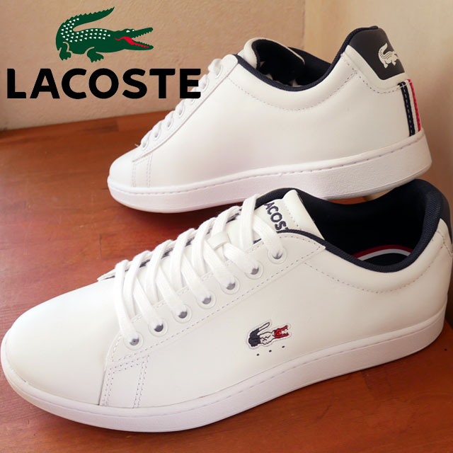 日本最大の スニーカー ローカット レザースニーカー スニーカー メンズ Lacoste ラコステ Carnaby 5 Evid 送料無料 白 ホワイト ネイビー Sma033l 407 1 Tri Evo Genolab Com Br