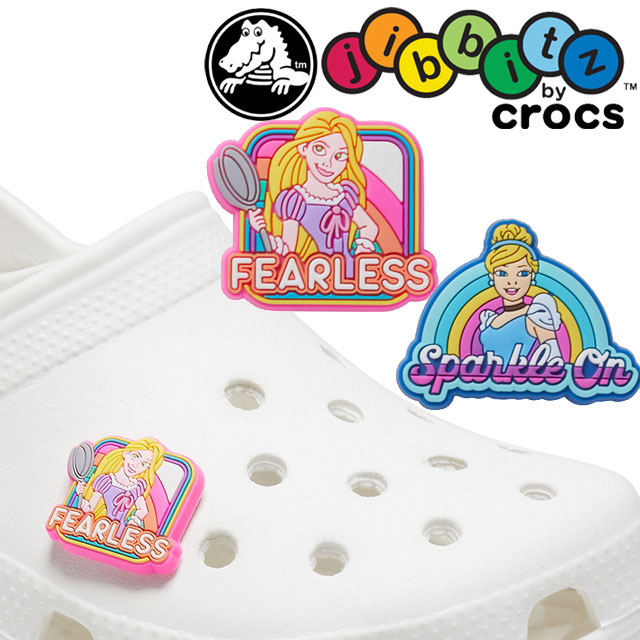 ＼ポイント8倍／クロックス crocs ジビッツ ディズニー ラプンツェル シンデレラ プリンセス アクセサリー シューチャーム 10007652 100007653 ラバークロッグ用アクセサリー 最強翌日配送 evid画像