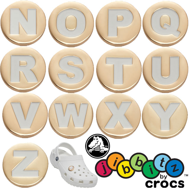 楽天市場】クロックス crocs ジビッツ Jibbitz ゴールドレター アクセサリー シューチャーム ラバークロック用アクセサリー アルファベット  N〜Z 最強翌日配送 evid o-sg : シューマートワールド