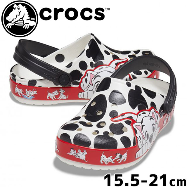 楽天市場 クロックス Crocs 男の子 女の子 子供靴 キッズ ジュニア クロッグサンダル ファン ラブ 101 ダルメシアンズ クロッグ K コンフォートサンダル 101匹わんちゃん ディズニー 7193 100 ホワイト 白 送料無料 Evid 5 シューマートワールド