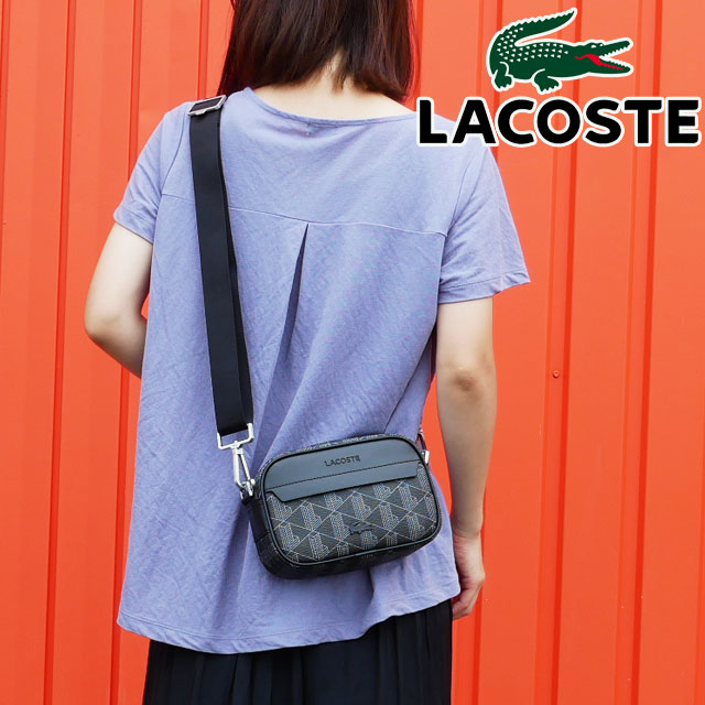 ラコステ Lacoste メンズ レディース ザ ブレンド モノグラムリポーターバッグ Nh3650l ショルダーバッグ ショルダーポーチ ボディバッグ