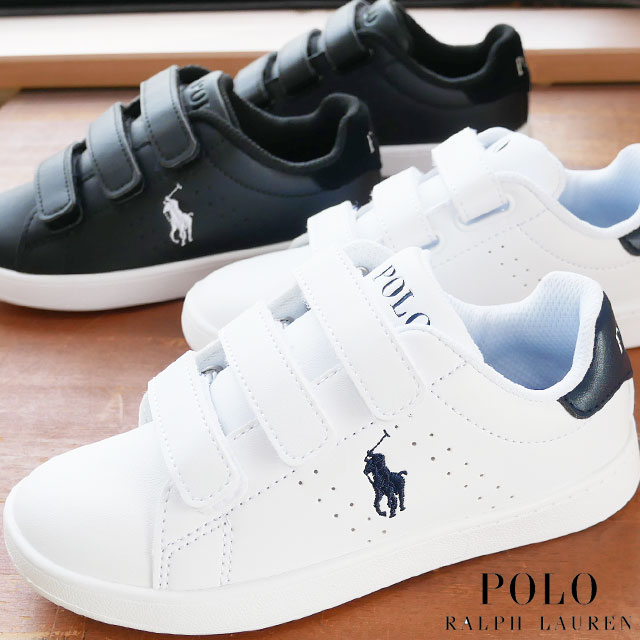 楽天市場 あす楽 ポロ ラルフローレン Polo Ralph Lauren 男の子 女の子 子供靴 キッズ ジュニア スニーカー クインシー コート Ez ローカット ベルクロ カジュアルシューズ 靴 Rf ホワイト ネイビー 白 Rf ブラック 黒 送料無料 Evid シューマート