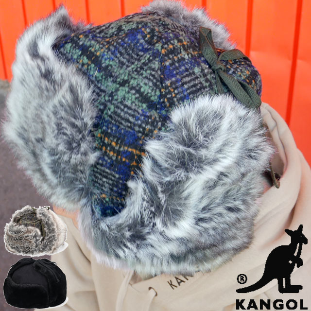 カンゴール KANGOL メンズ レディース 帽子 ウールウシャンカ 防寒 2WAY アパレル 小物 118-169201 ダークフランネル ブラック  黒 evid 第一ネット