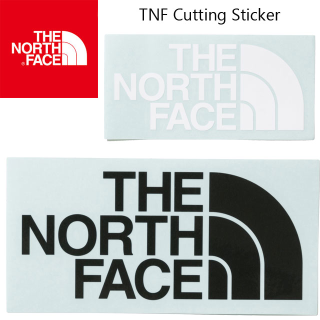 ザ ノースフェイス THE NORTH FACE TNFカッティングステッカー NN32226 ロゴ シール 雑貨 キャンプ アウトドア sticker  黒 白 ブラック ホワイト evid 超美品の