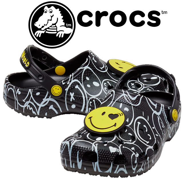 市場 あす楽 クラシック カジュアルシューズ メンズ サンダル クロックス クロッグ ワールドチャーム クロッグサンダル crocs スマイリー  レディース