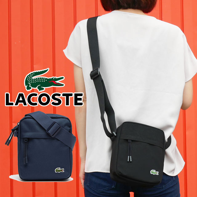 ラコステ LACOSTE メンズ レディース バッグ ネオクロコ バーチカルジップカメラバッグ ショルダーバッグ 斜め掛け 肩掛け BAG バック わに 鰐 NH4102N 991 992 鞄 evid