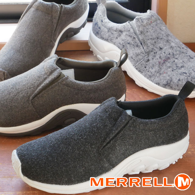 メレル Merrell メンズ スリッポン ジャングルモック ウール アウトドア ローカット カジュアルシューズ 靴 J ブラック ホワイト 黒