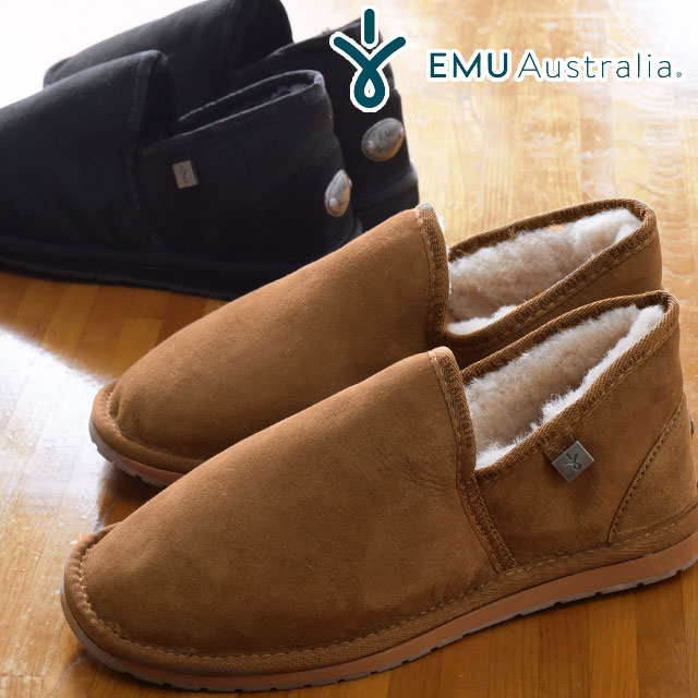 エミュ オーストラリア EMU Australia メンズ スリッポン MP10530 プラチナム アッシュフォード ムートン カジュアルシューズ シープスキン メイドインオーストラリア チェスナット ブラック 黒 本革 防寒 保温 靴 送料無料 最強翌日配送 evid2|シューマートワールド