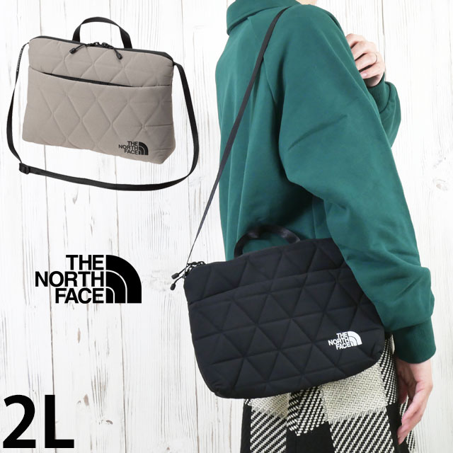 ザ・ノース・フェイス バッグ メンズ ジオフェイスポーチ 2L BAG バック サブバッグ 肩掛け 斜めがけ レディース 2Way 2通り 手提げ クッション タブレット 黒 グレー 鞄 NM32356 evid m-sg