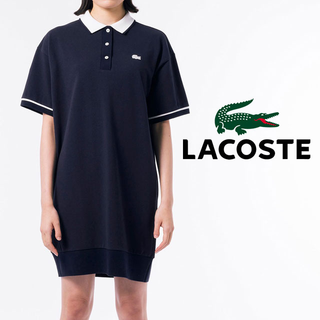 【美品】 LACOSTE(ラコステ)  ポロシャツワンピース ワンポイントロゴ 楽天市場】ラコステ ポロワンピース レディース EF006J