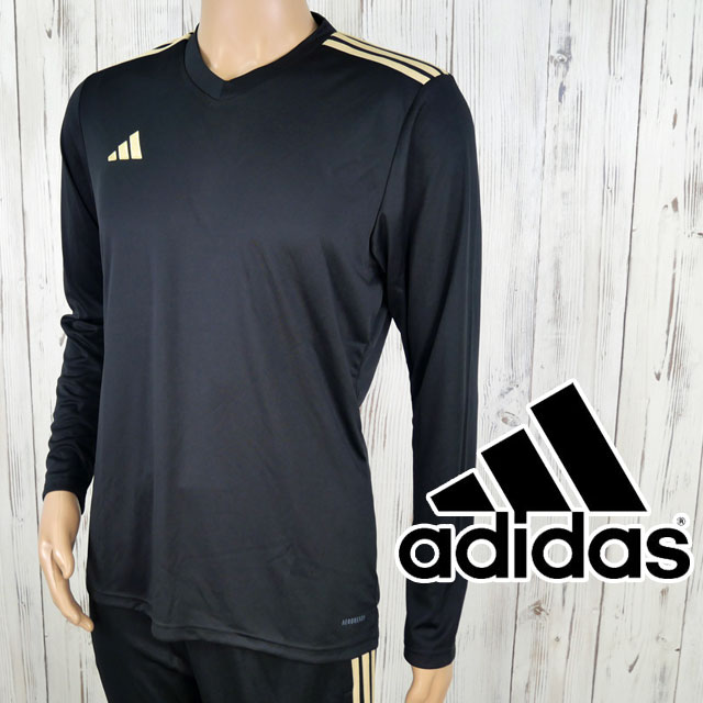 JFA支給】adidas JFA 冷さ トレーニングウェア 黒 長袖 Mサイズ
