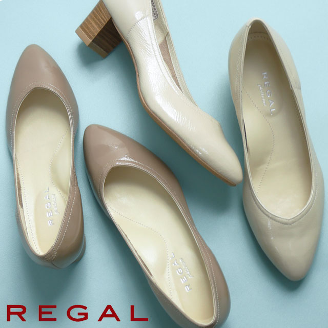 美品✨REGAL ポインテッドトウカッターパンプス 黒 23㎝ 箱付き 楽天