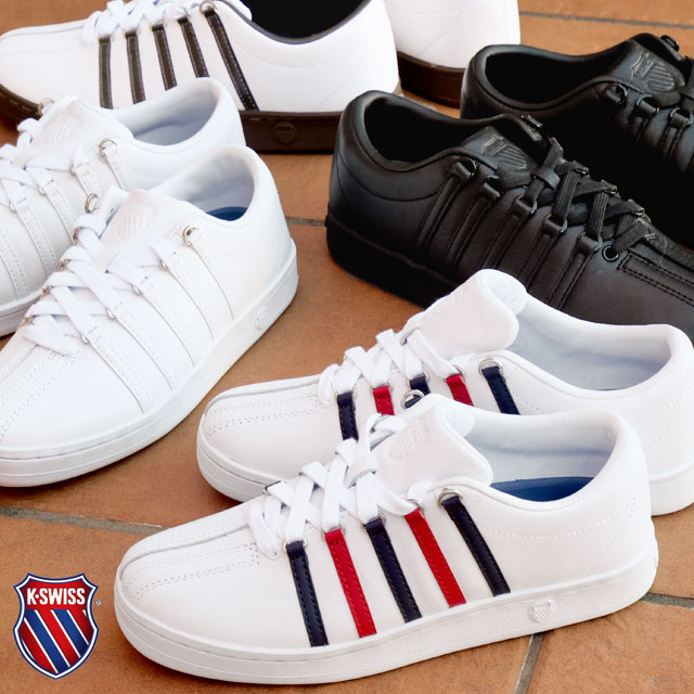 ＼最大10％クーポン有 4/15限定／ケースイス K-SWISS メンズ スニーカー クラシック 88 白 靴 黒 レースアップ ローカット 154 ホワイト/ブルー/レッド 856 ホワイト J05 ホワイト/ブラウン/ガム 003 ブラック 06322 送料無料 最強翌日配送 evidr