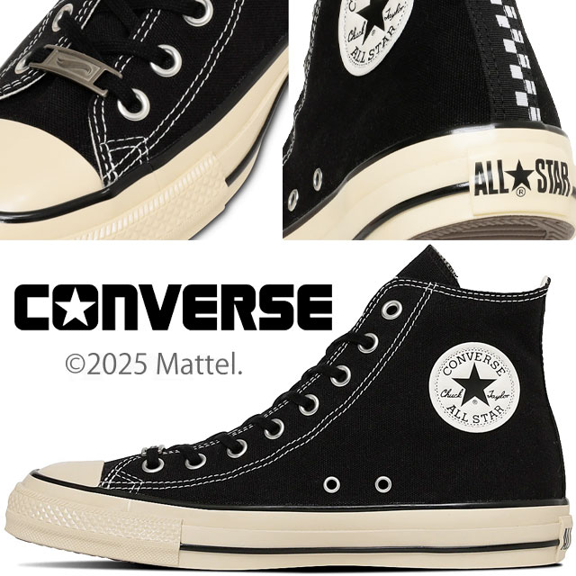 送料無料 スニーカー ハイカット メンズ レディース SS 春夏 新作 夏新作 秋新作 人気 流行 定番 2025 コンバース CONVERSE CF 31314270 オールスター エイジド ハイ/ホットウィール コラボモデル ミニカー キャンバススニーカー ブラック 黒 靴 i04-s3822-1.jpg