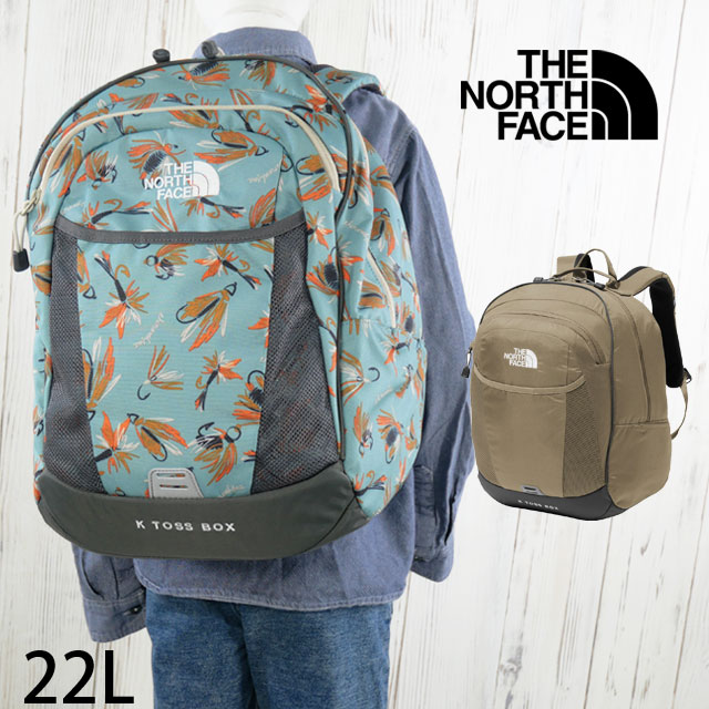ザ・ノース・フェイス リュック キッズ ジュニア NMJ72351 トスボックス バックパック 男の子 中型 デイパック 女の子 合宿 林間学校 遠足 キャンプ アウトドア 子供用 ジュニア ベージュ 無地 水色 総柄 最強翌日配送 送料無料 evidr