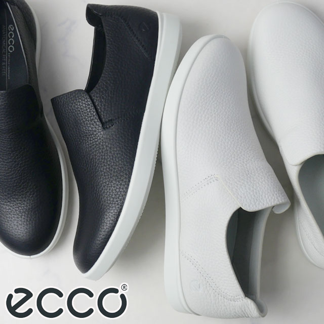 ecco 23.5 37 エコー ホワイト ゴールド スリッポン ecco エコー