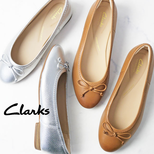 楽天市場】Clarks / クラークス レザーバレエシューズ フラット