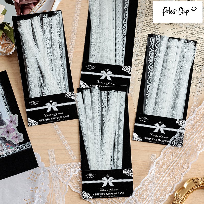 楽天市場】【在庫限り】ミドリ リボンシール レース柄 白（82437006