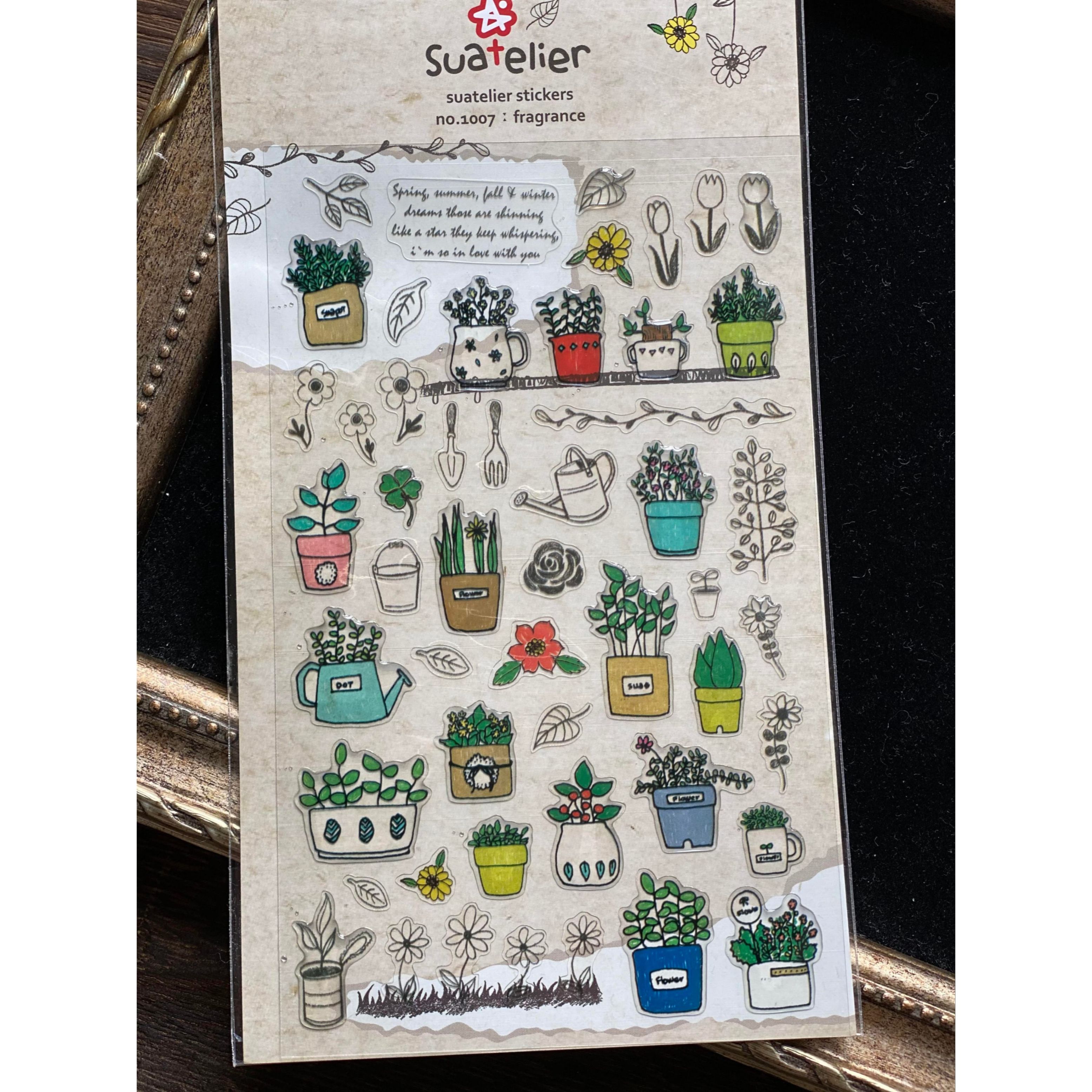 楽天市場 海外製プクプクステッカー S 44 植物 緑 ガーデニング 葉 お花 葉っぱ 鉢植え 観葉植物 プクプク 透明 ナチュラル 手描き風 シール Pales Chop