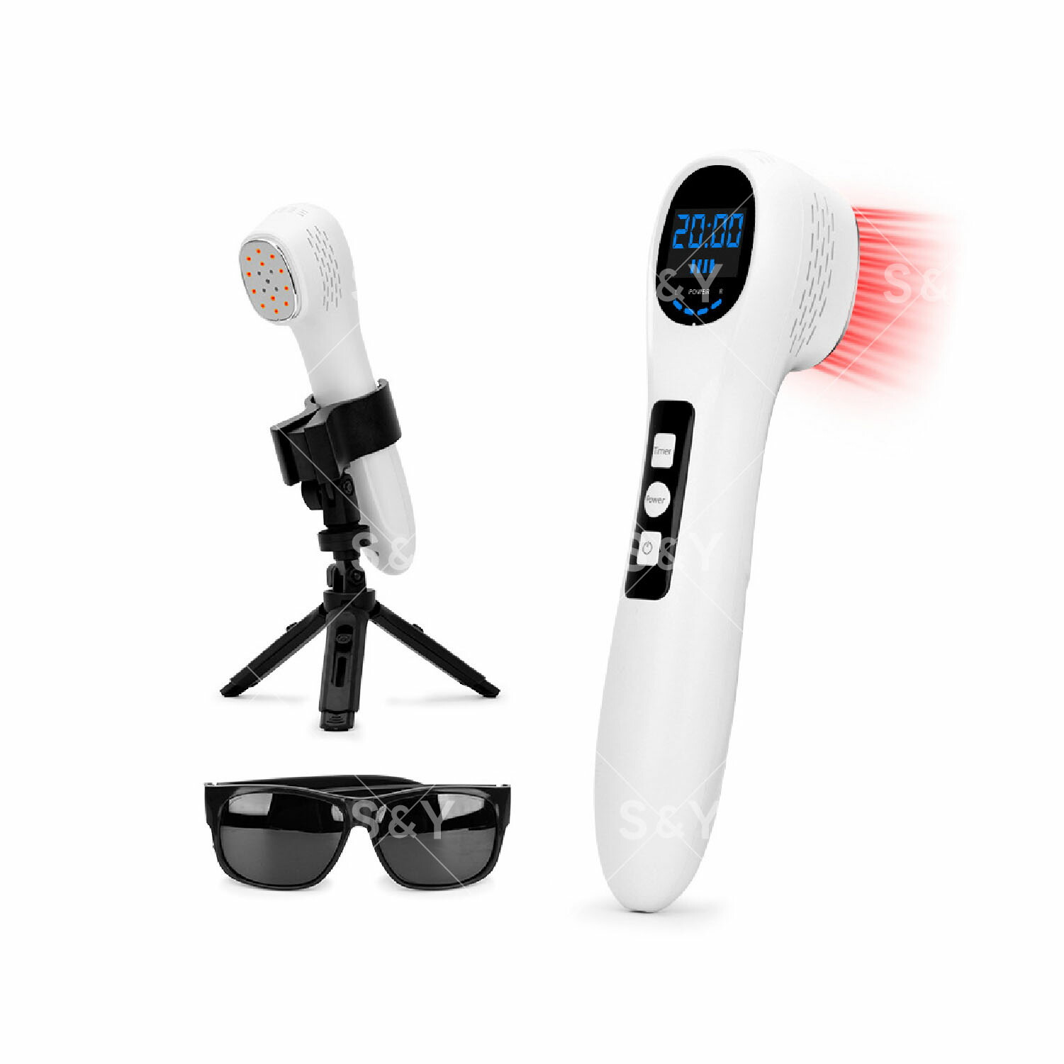 【百貨店SALE 継続期間押さえる10%OFF 21360円→19200円】Kurflo 赤いことLED照らしだす器 身寄り用 650航空マイル赤いこと光 808航空マイル赤外線 赤外線和らげる器 腰 首 肩 膝 足 蝶つがい世話をする
