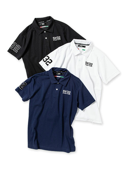 【30％OFF】ポロシャツ 半袖 吸汗速乾 ベーシックデザイン 刺繍デザイン S/M/L/XL/XXL LL/3L ◆BASIC POLO◆ SY32 by SWEET YEARS エスワイサーティトゥバイスウィートイヤーズ [13027]