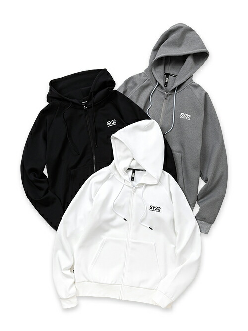 【50％OFF】ダンボールニットジップフーディー◆DOUBLE KNIT BASIC ZIP HOODIE◆SY32 by SWEET YEARS エスワイサーティトゥバイスウィートイヤーズ [13492]