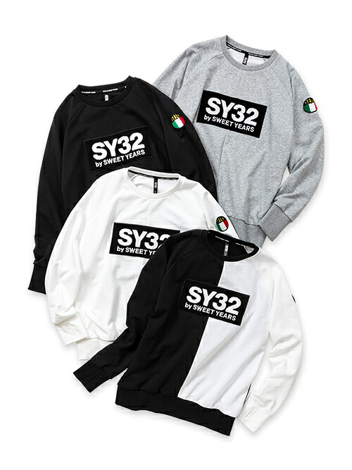 【50％OFF】スウェット クルーネック サガラワッペン S/M/L/XL/XXL LL/3L ◆SAGARA WAPEEN BOXLOGO P/O CREW◆ SY32 by SWEET YEARS エスワイサーティトゥバイスウィートイヤーズ [13506]