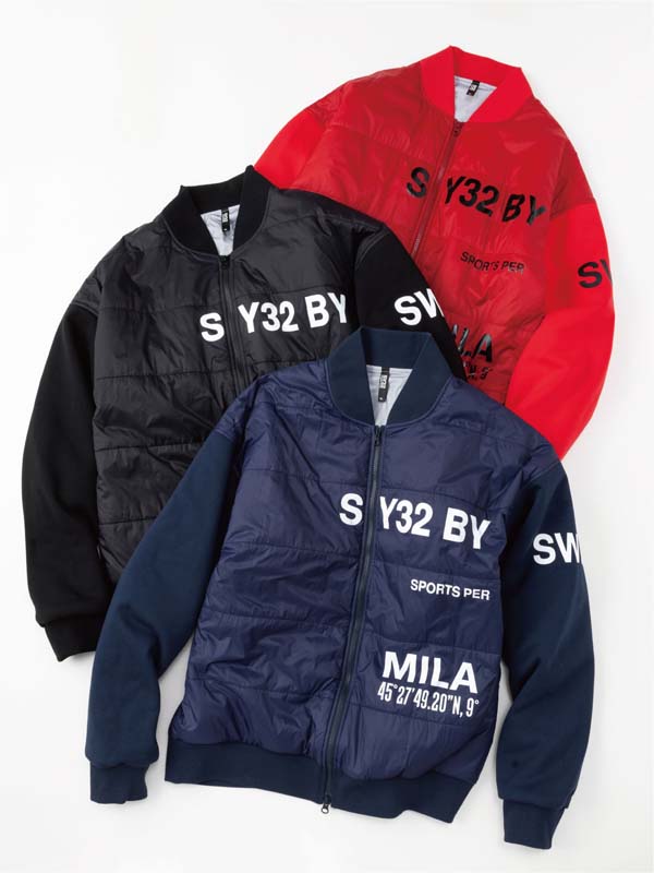 【百貨店SALE客体】中綿ヘヴィーウエイトスウェットジャケット◆SEPARATE GRAPHIC INSULATION JK◆SY32 by SWEET YEARS エスワイサーティトゥバイスウィートイヤーズ [14902]