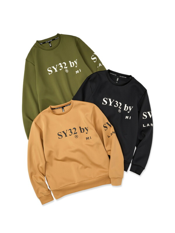 【百貨店SALE客体】ダブル編み物 労働者の一団のど首 汗水◆DOUBLEKNIT SEPARATE GRAPHIC CREW◆SY32 by SWEET YEARS  エスワイサーティトゥバイスウィートイヤーズ  [15516]