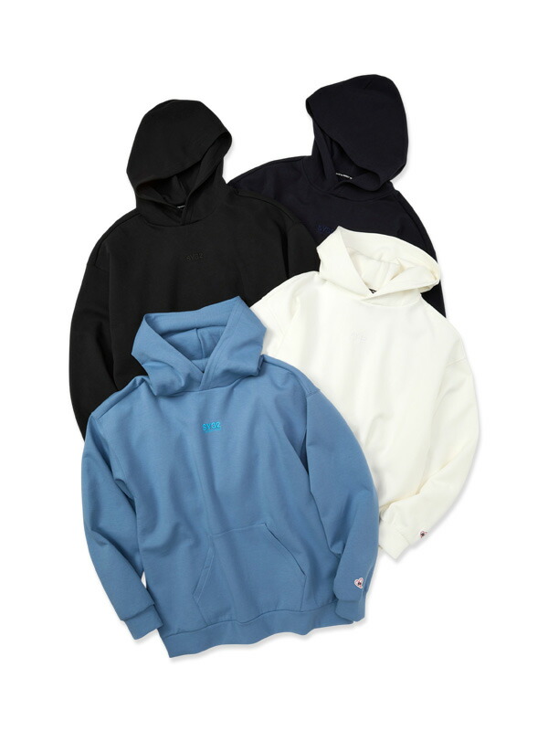 【百貨店SALE客体】素っ気ない ロゴタイプ ワイドシルエットフーディー◆EMBROIDERY LOGO WIDE SILHOUETTE HOODIE◆SY32 by SWEET YEARS  エスワイサーティトゥバイスウィートイヤーズ  [15527]
