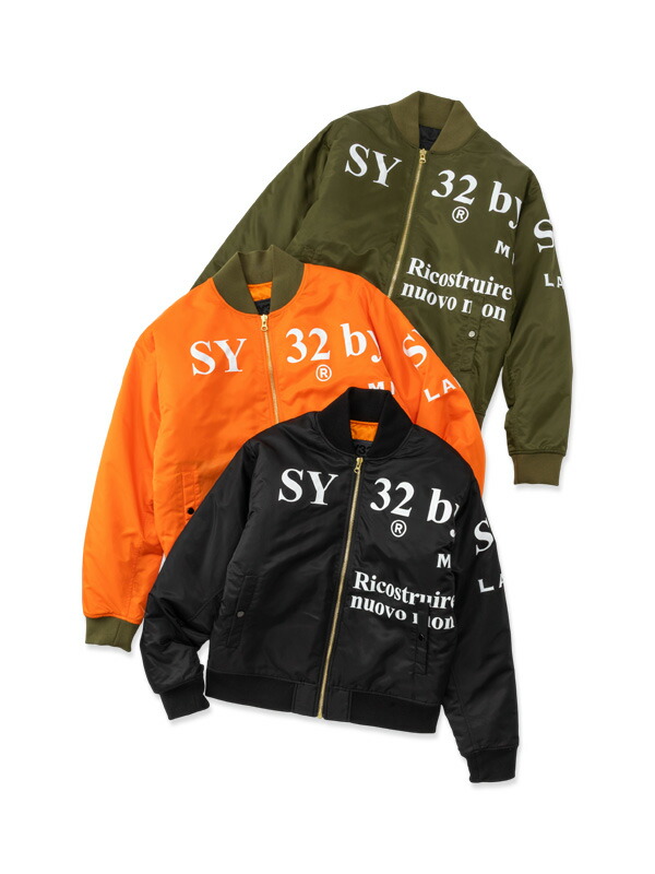 【55000円→10%OFF】セパレートグラフィック MA-1ジャケット◆SEPARATE GRAPHIC MA-1◆SY32 by SWEET YEARS エスワイサーティトゥバイスウィートイヤーズ [15532]