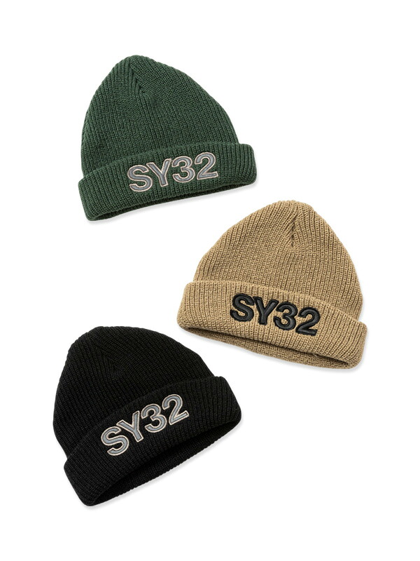 ニットキャップ◆EMBROIDERY KNIT BEANIE◆SY32 by SWEET YEARS エスワイサーティトゥバイスウィートイヤーズ [15535]