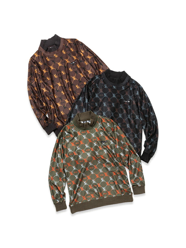 【30％OFF】ロングスリーブモックネック◆SYG MONOGRAM MOCK｜MEN'S◆SY32 by SWEET YEARS GOLF[SYG-24A026]