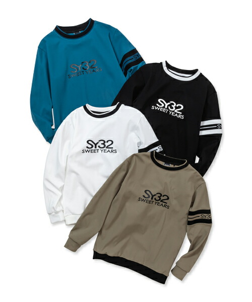 【百貨店SALE客体】ダブルフェイスニット ロングスリーブモックネック SY32ゴルフ 成人男性◆DOUBLE FACE TEXBRID CREW SHIRTS｜MEN\u0027S◆SY32 by SWEET YEARS GOLF[SYG-24S05]