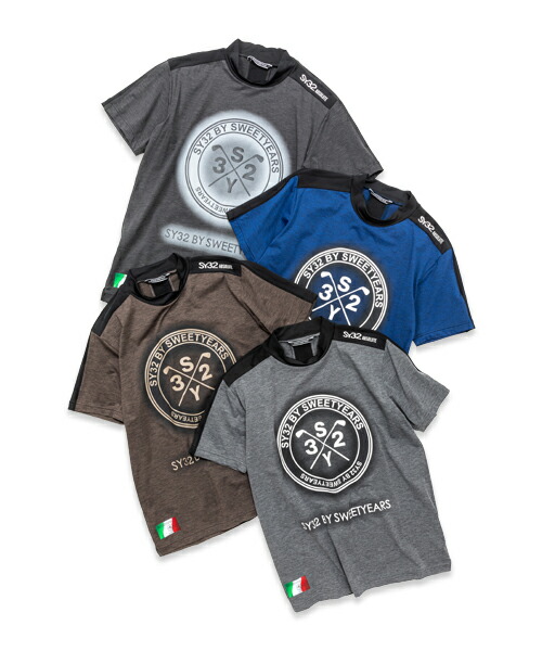 【楽天スーパーSALE対象】モックネックTシャツ SY32ゴルフ 男性◆LOMELLINA FANTASIA GRADATION PT MOCK｜MEN'S◆SY32 by SWEET YEARS GOLF[SYG-24SABS16]画像