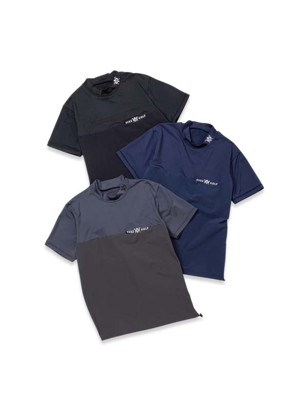 【15400円→30%OFF】ストレッチ モックネックシャツ◆WOVEN COMBINATION MOCK｜MEN'S◆SY32 by SWEET YEARS GOLF[SYG-25S031]