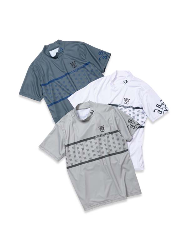 【14300円→30%OFF】クロスロゴ モックネックシャツ◆GRAPHIC CROSS LOGO MOCK｜MEN'S◆SY32 by SWEET YEARS GOLF[SYG-25S035]