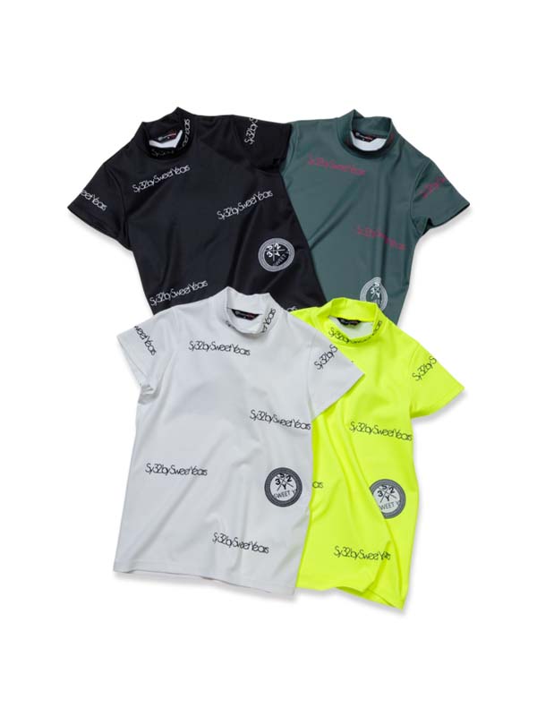 【14300円→30%OFF】COOLMAX ハニカム モックネックシャツ◆FAST DRYING LOGO MOCK｜WOMEN'S◆SY32 by SWEET YEARS GOLF[SYG-25S27W]
