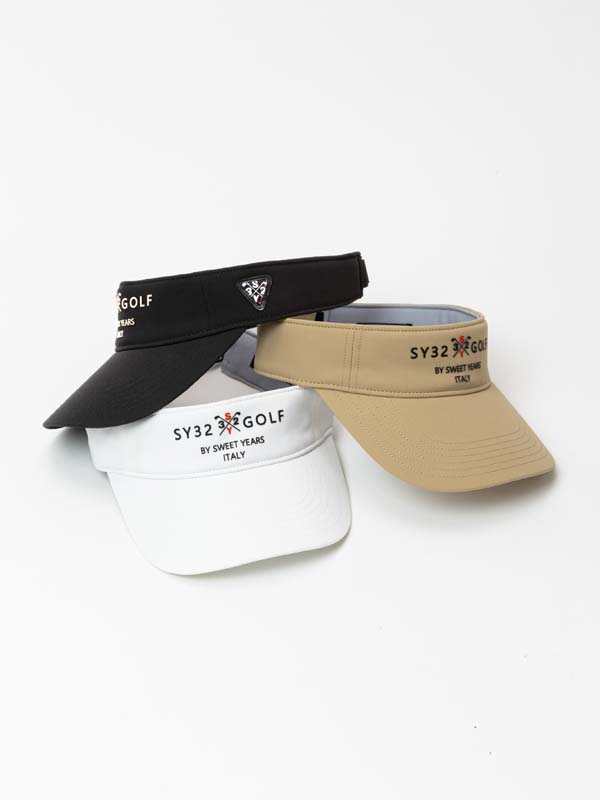 【7700円→30%OFF】ドライ素材 ロゴ サンバイザー◆SYMBOLIC LOGO VISOR◆SY32 by SWEET YEARS GOLF[SYG-25SG06]