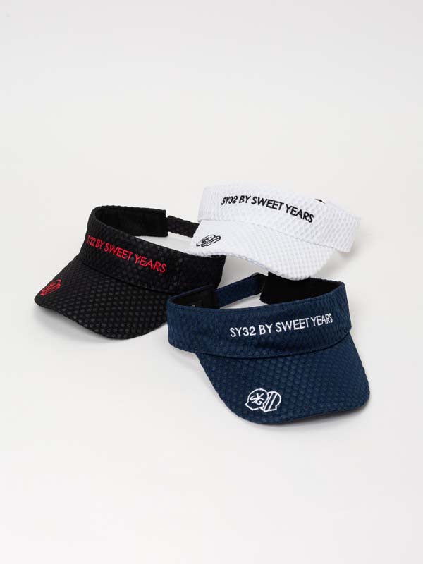 メッシュエンブレムサンバイザー◆MESH EMB SUN VISOR◆SY32 by SWEET YEARS GOLF[SYG-26S9-05]