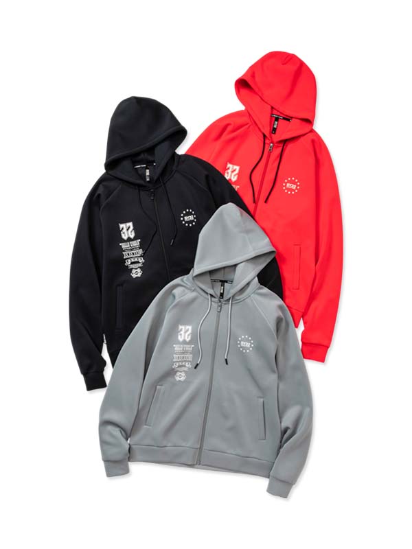 ダブル編み物 マルチロゴタイプ フーディー◆DOUBLE KNIT MULTI LOGO ZIP HOODIE◆SY32 by SWEET YEARS  エスワイサーティトゥバイスウィートイヤーズ  [32-26SN1-03]