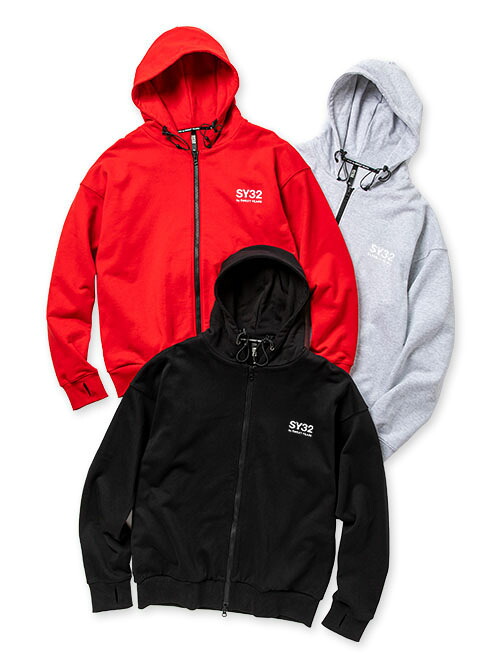 パーカー フーディー ジップフーディー ボックス席ロゴタイプ 紋章 オーガニックコットン S/M/L/XL/XXL LL/3L ◆BACK BOX LOGO ZIP HOODIE◆ SY32 by SWEET YEARS エスワイサーティトゥバイスウィートイヤーズ [12506]