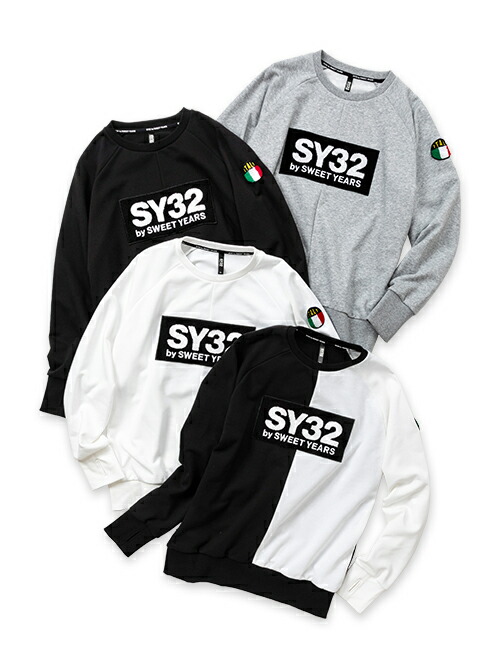 【OPEN祝するクーポン券別れ別れ中】流汗 労働者の一団素っ首 サガラワッペン S/M/L/XL/XXL LL/3L ◆SAGARA WAPEEN BOXLOGO P/O CREW◆ SY32 by SWEET YEARS エスワイサーティトゥバイスウィートイヤーズ [13506]