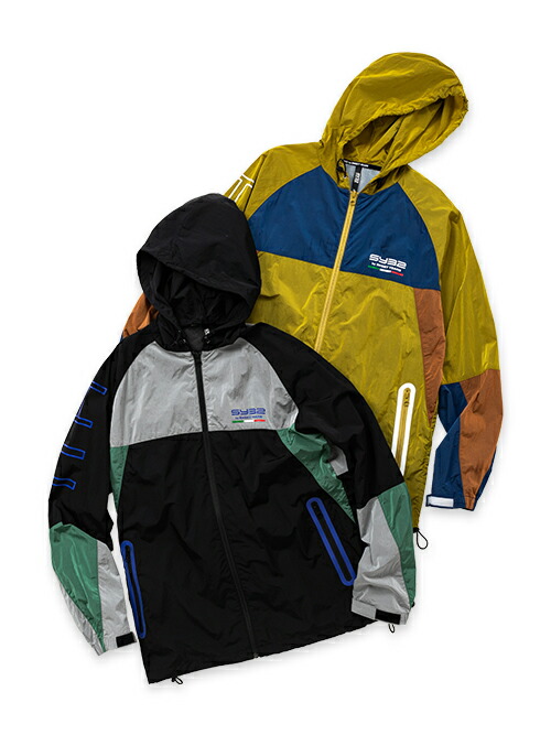【26400円&rarr;50%OFF】ナイロンジップフーディー ◆RETRO COLOR NYLON ZIP HOODIE◆ SY32 by SWEET YEARS エスワイサーティトゥバイスウィートイヤーズ [13519]｜SY32 by SWEET YEARS 店