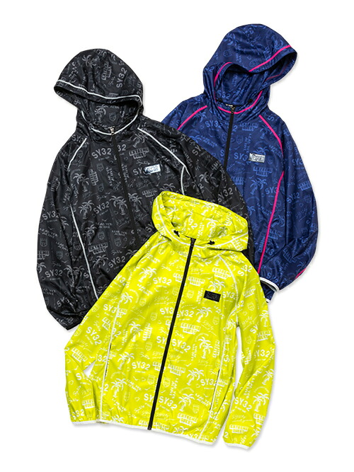 【24200円&rarr;50%OFF】リゾート グラフィック ウインドブレーカー◆RESORT GRAPHIC WINDBREAKER◆SY32 by SWEET YEARS エスワイサーティトゥバイスウィートイヤーズ [14101]｜SY32 by SWEET YEARS 店 8,833円